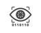 Artificial intelligence icon. Retinal access sign. Vector