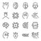 Artificial Intelligence Icon Set. Contains such Icons as AI, Robotics, Technology, Brain Processing, Android, Machine Learning and