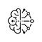 Artificial intelligence - line design single isolated icon