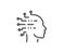 Artificial intelligence line icon. Ai head sign. Vector