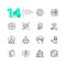 Artificial intelligence - set of line design style icons