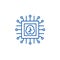 Artificial intelligence technologies line icon concept. Artificial intelligence technologies flat vector symbol, sign