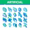 Artificial Intelligence Vector Isometric Icons Set