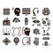 Artificial Intelligence Vector Thin Icons Set