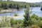 Artificial lake gadoura dam on rhodes