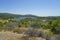 Artificial lake gadoura dam on rhodes