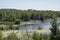 Artificial lake gadoura dam on rhodes