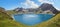 Artificial lake lunersee and glacier, austria