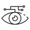 Artificial learning eye icon, outline style