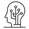 Artificial learning icon, outline style