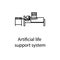 artificial life support system icon. Element of medicine icon with name for mobile concept and web apps. Thin line artificial life