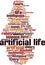 Artificial life word cloud