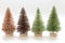 Artificial Mini Christmas Tree. Christmas decorations. Christmas holidays concept.