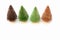 Artificial Mini Christmas Tree. Christmas decorations. Christmas holidays concept.