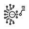 artificial model neural network line icon vector illustration