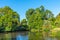 Artificial pond Royal botanic garden in Melbourne, Australia