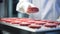 Artificial protein meat grow in laboratory, cell-based synthetic meat , generative by ai