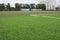 Artificial ,sports surface green grass imitation on the football stadium