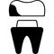 Artificial tooth Glyph Vector Icon that can easily edit or modify.