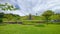 Artificial waterfall in Furnas town, Sao Miguel island, Azores,