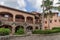 Artificially recreated medieval buildings, an exact copy of the Spanish village of the 15th century