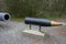 Artillery Barrel and 16 Inch Projectile