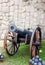 Artillery cannon gun old style model.