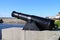 Artillery gun on embankment of Kronstadt