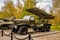 Artillery multiple rocket launchers BM-13 `Katyusha` on the chassis ZIL-157