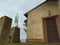 Artimino, Tuscany, Italy. Don Baldino Baldi Artimino Oratory and the statue of Our Lady of Lourdes