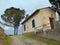 Artimino, Tuscany, Italy. Don Baldino Baldi Artimino Oratory and the statue of Our Lady of Lourdes