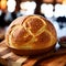 Artisan Bread Loaf on a Restaurant Table