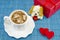 Artisan coffee and a Valentine\'s present box