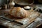 Artisan sourdough loaf on a chopping board