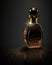 Artisanal Elegance: A Perfume Bottle with Golden and Colorful Details, Crafted by Generative AI