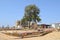 Artisanal wooden fishing boats pirogues in the Petite CÃ´te of Senegal, Western Africa