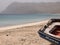 Artisanal wooden fishing boats in Sao Vicente, one of the Cape Verde islands