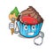 Artist chocolate cupcake character cartoon