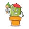 Artist cute cactus character cartoon