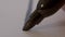 Artist Drawing Black Line with Marker Pen Towards Camera - Close Up, Macro HD
