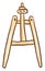 Artist easel, illustration, vector