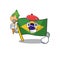 Artist flag brazil in the cartoon shape