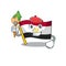 Artist flag egypt mascot the character shape