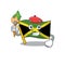 Artist flag jamaica isolated with the cartoon