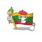 Artist flag myanmar isolated in the mascot