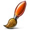 Artist paint brush icon on white