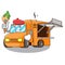 Artist rendering cartoon of food truck shape