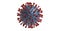 Artist view of coronavirus 3D rendering white background