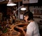 Artist, woman and tools with wood in workshop with craftsmanship, skill and handmade design with creativity. Woodwork