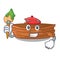 Artist wooden boat in the cartoon shape